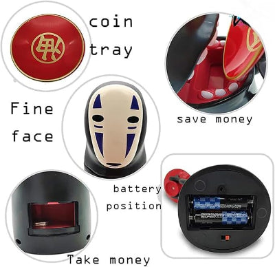 Faceless Piggy Bank,No Face Coin Bank, No Face Piggy Bank,Auto Eat Coin Music Piggy Bank,