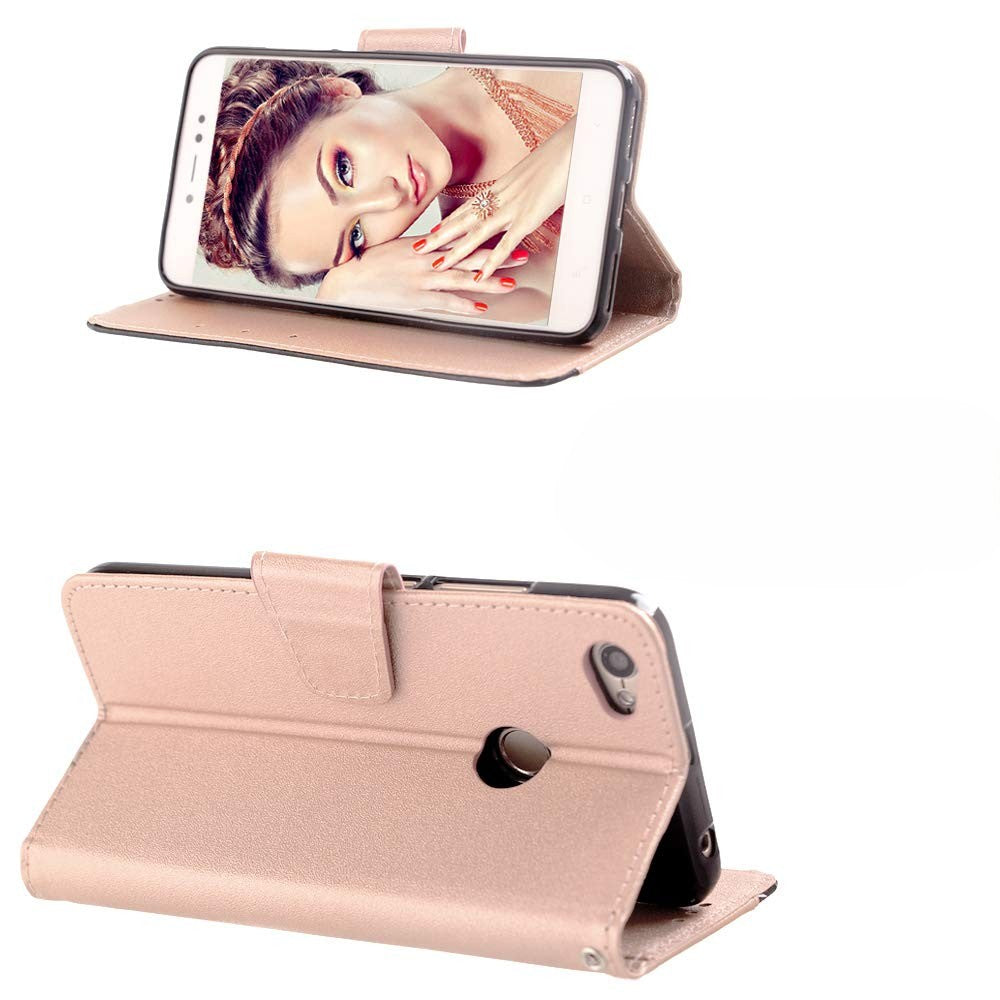 Case Book Cover For Redmi Note 5A / Note 5A Prime Rose Gold