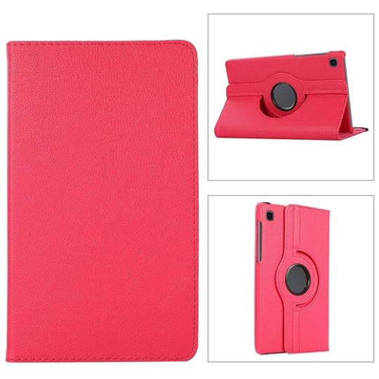 Smart Book Case 360° Rotating Stand Case for Samsung Galaxy Tab A7 - 10.4" SM-T500 / T505 / T507 Fuchsia