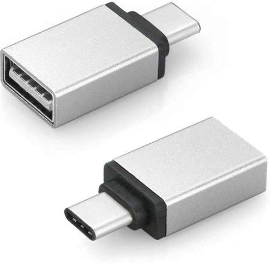 Otg Adapter for Type-C Type C OTG Cable Male to USB A Female High Speed Data Transfer (Silver)
