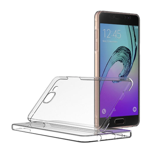 Two Crystal Case Front & Back Silicone Cover Transparent For Samsung Galaxy A5 2016 (Clear)