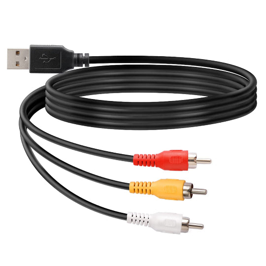 USB to RCA Cable, USB Male to 3 RCA Male Jack Splitter 1.5m