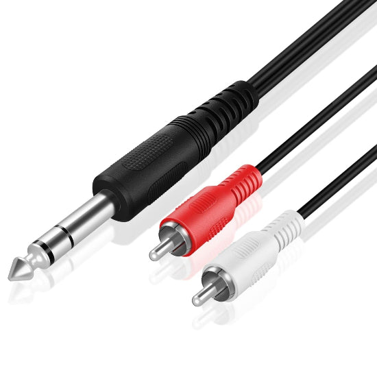 Stereo Male Plug to Dual 2 RCA Male Audio Cable 1.5M