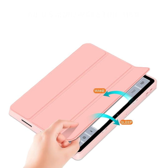 Smart Case Tri-Fold Flip Cover with Pencil Holder for Xiaomi Redmi Pad SE 11″ (Rose Gold)