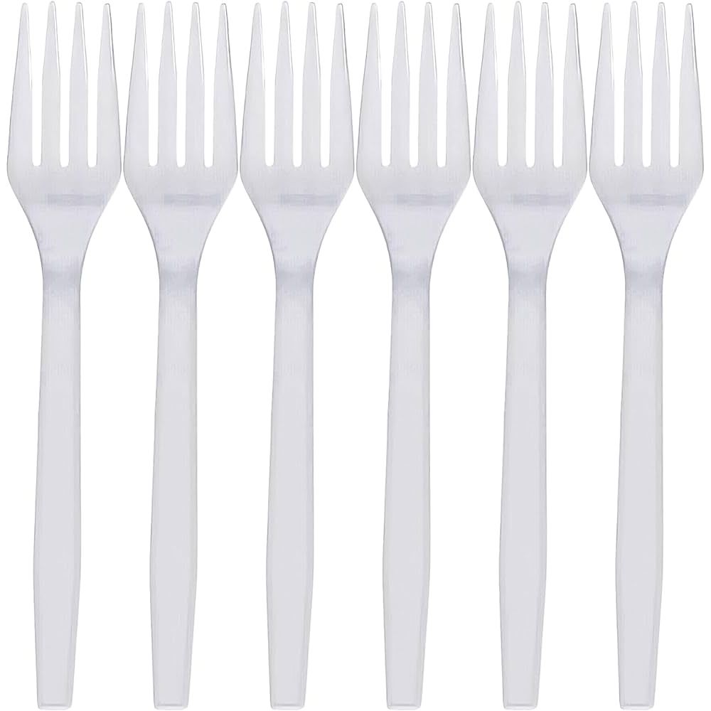 Kitchen Selection, White Medium Weight Forks (Pack of 50pcs)