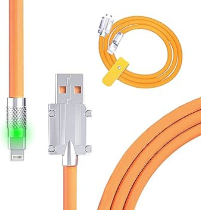 Cabel Treqa 9.1A Usb-A Male To Lightning Fast Charging Cabel 1M Orange (CA-8792)