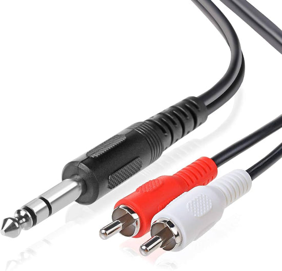 Stereo Male Plug to Dual 2 RCA Male Audio Cable 1.5M