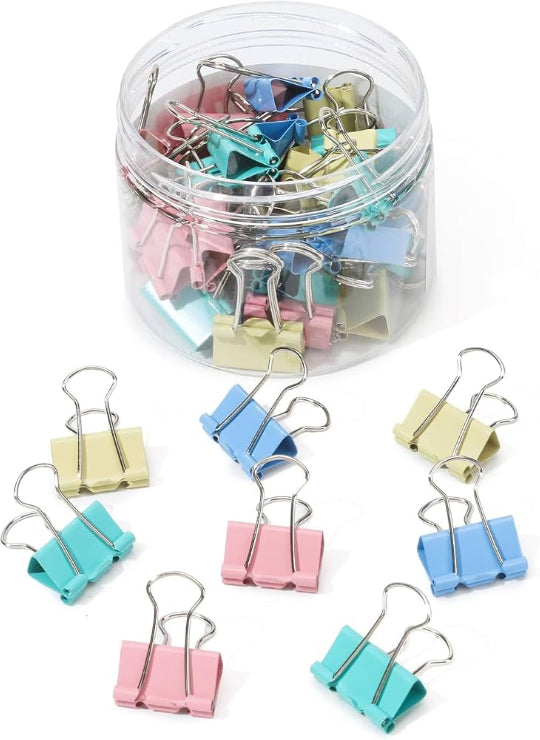 Colour Binder Clips -19mm,40 Pcs