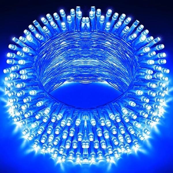 Christmas Led Light 300 LED White Wire 30M Cabel String Lights (Blue)