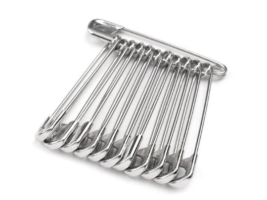 Metal Safety Pins Set of 12pcs