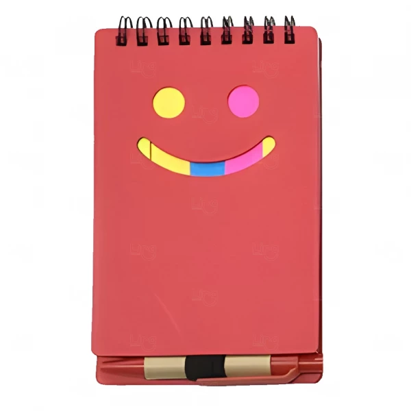 Personalized Notepad JX005-1 with Self-Adhesive Stickers - 14 x 10 cm Red