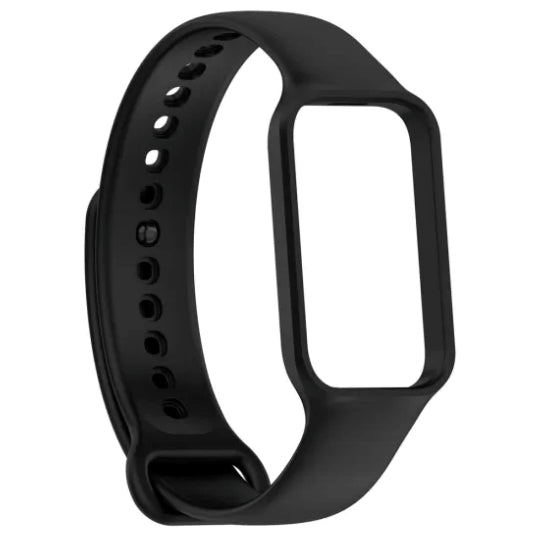 Silicone Watch Strap for Xiaomi Band 8 Active / Redmi Band 2 - Black