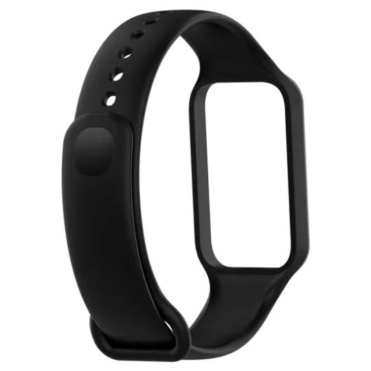 Silicone Watch Strap for Xiaomi Band 8 Active / Redmi Band 2 - Black
