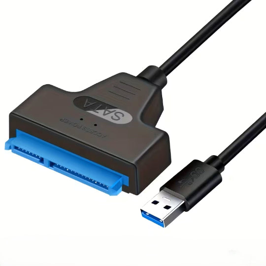 USB 3.0 to SATA Hard Drive Adapter - Flat Male-to-Male USB Cable,
