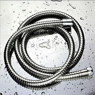 Stainless Steel Flexible Shower Head Bathroom Hose Pipe 1.5M