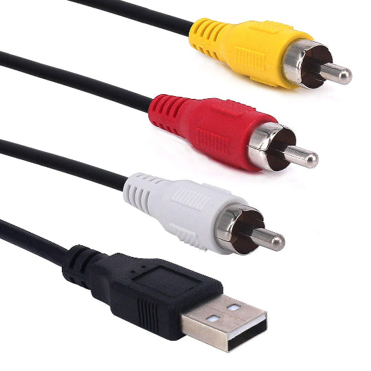 USB to RCA Cable, USB Male to 3 RCA Male Jack Splitter 1.5m
