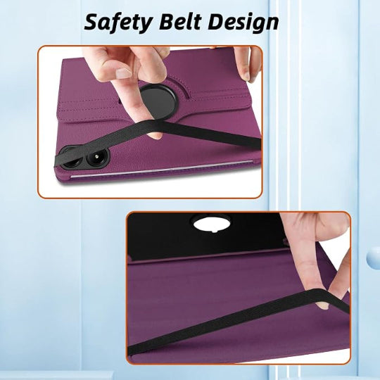 360° Rotating Stand Book Case for Redmi Pad Pro 5G / Redmi Pad Pro / Xiaomi Poco Pad 5G / 7s Gen 2 5G 12.1" (Purple)
