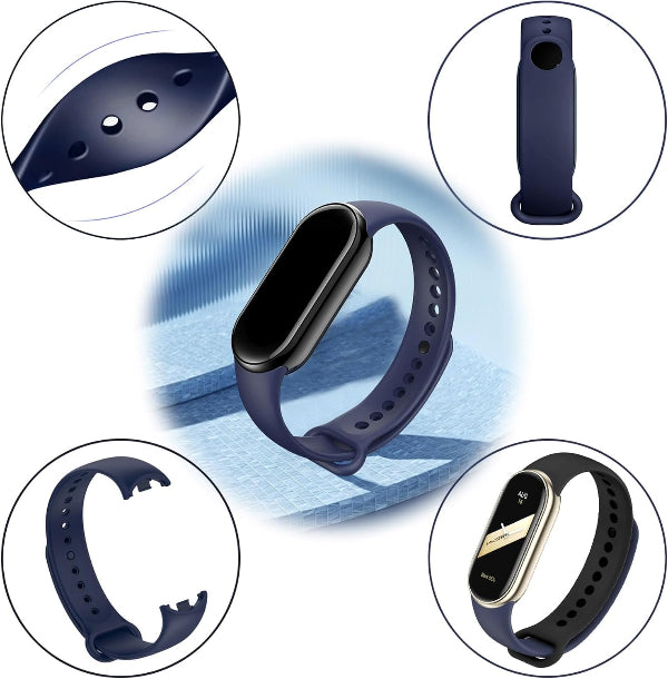 Straps Compatible For Mi Band 8/Mi Band 9 Straps Silicone Watch Bands/Smart Band 8/9