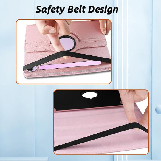 Smart Case 360° Rotating Stand Book Cover For Samsung Galaxy Tab S10 FE / S10 Lite - Rose Gold