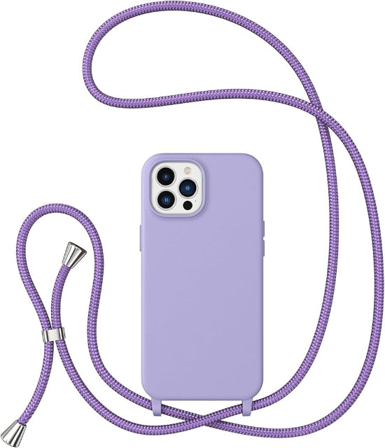 Quality TPU Back Cover Silicone Cord Case Silicone Case with Strap For iP 16 Pro Max