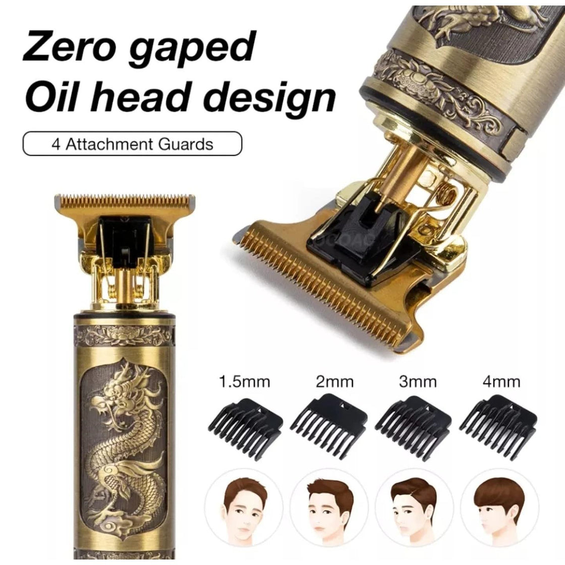 Professional Hair Clipper - Adjustable Blade Clipper - Hair Trimmer and Shaver For Men - Retro Oil Head Close Cut Precise hair Trimming Machine 