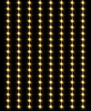 LED Christmas Curtain Lights  Wire Curtain String Lights 2m x 2m -(Yellow)