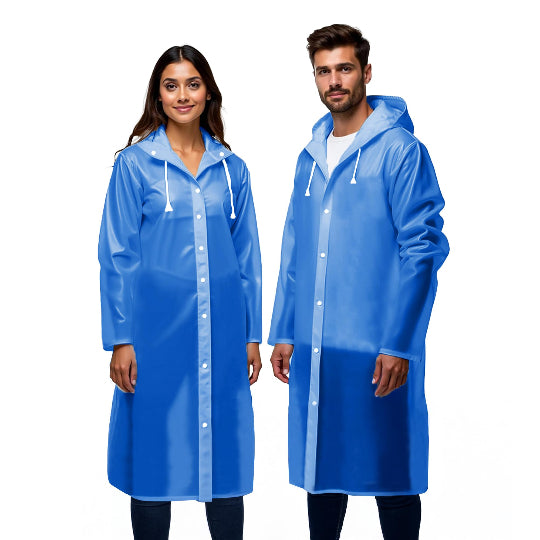 EVA Lightweight Raincoat For Men and Women (Blue)