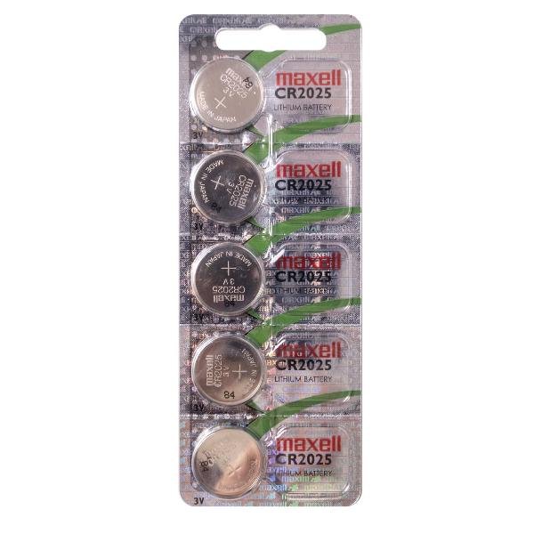 Maxell CR2025 Battery 3V Lithium Coin Cell 5PCS