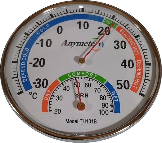 Wenshiduji Anymeters Thermometer and Hygrometer Wall Table for Indoor Use - TH101B