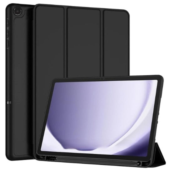 Smart Tri-fold Flip Case with Pencil Holder for Samsung Galaxy Tab A9 (8.7") Black