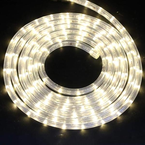 Rope LED Light Wheel Waterproof Tube Lights Strip Background Outdoor Christmas, Home Decoration 10M (Yellow)