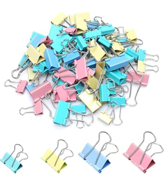 Colour Binder Clips -19mm,40 Pcs