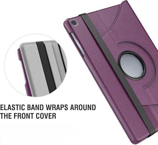 Smart Book Case 360° Rotating Case for Samsung Galaxy Tab A 10.1 2019 SM-T510/T515 - Purple