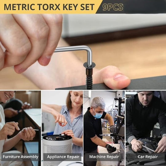 FT Tools L Key Set 9 Pieces Double End L type Torx Key Set Hand Tools