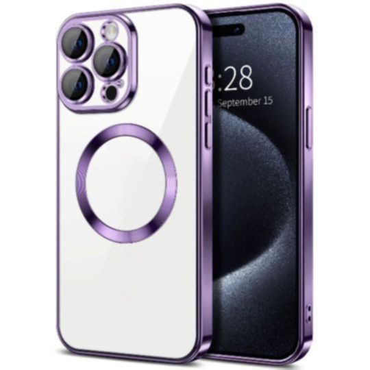 Electroplated Transparent MagSafe Back Cover Case For iPhone 12 Pro Max