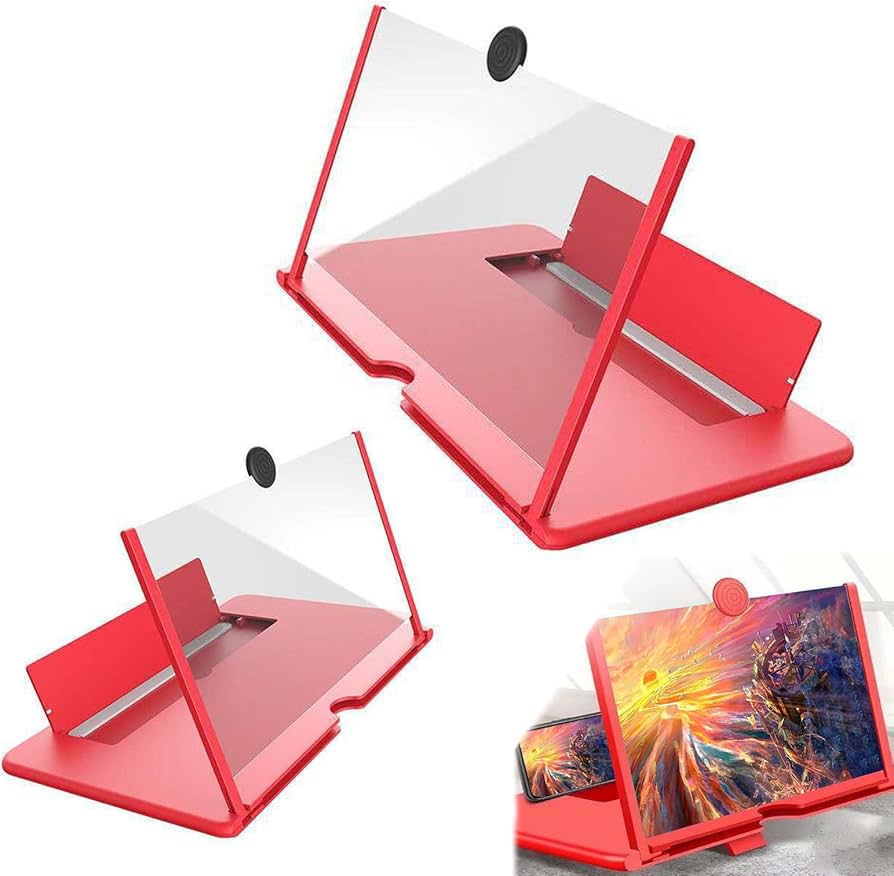 Mobile Phone Video Amplifier 3D Enlarged Screen Magnifier - Red