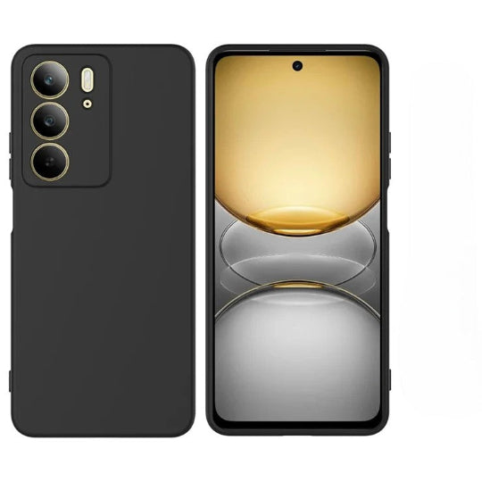 Case Silicone Back Cover For Realme C75 4G / Realme 14x 5G / Realme V60 Pro 5G / Realme C75x (Black)