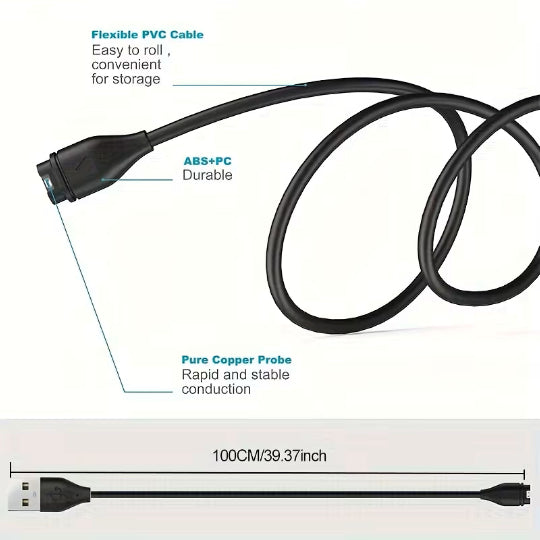 Charger Cable 1m for garmin Models Including Fenix, Forerunner & Venu Series, Smartwatch for Garmin Fenix 5 5S 5X Vivoactive 3 Vivosport