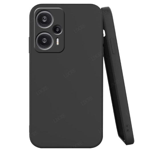 Silicone Back Cover Case For Poco F5 (Black)