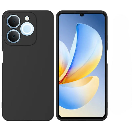 TPU Premium Silicone Back Cover Case For Realme Note 70T (Black)