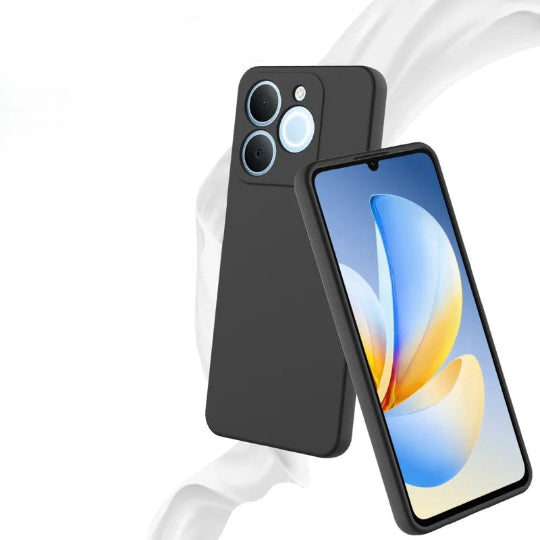 TPU Premium Silicone Back Cover Case For Realme Note 70T (Black)