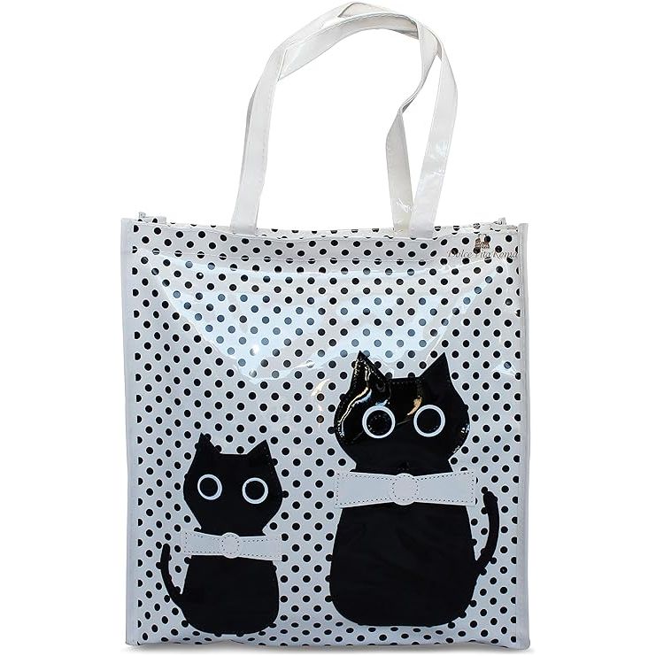 Cat Plastic 25x28cm  Bag For Shopping And Daily Use - White