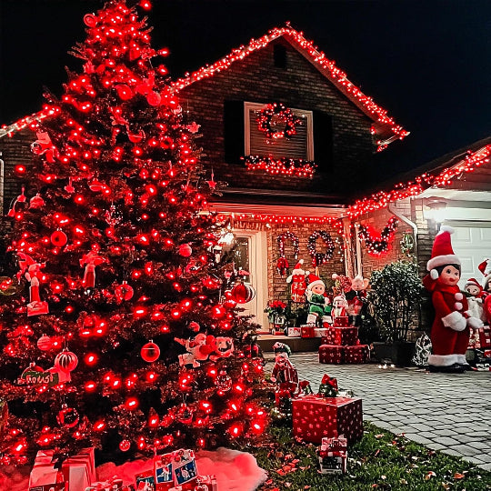 Christmas Led Light 200 LED Red Wire 20M Cabel String Lights (RED)