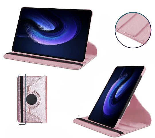 Smart Book Case 360° Rotating Stand Book Cover for Xiaomi Pad 5 / Pad 5 Pro 11" Rose gold