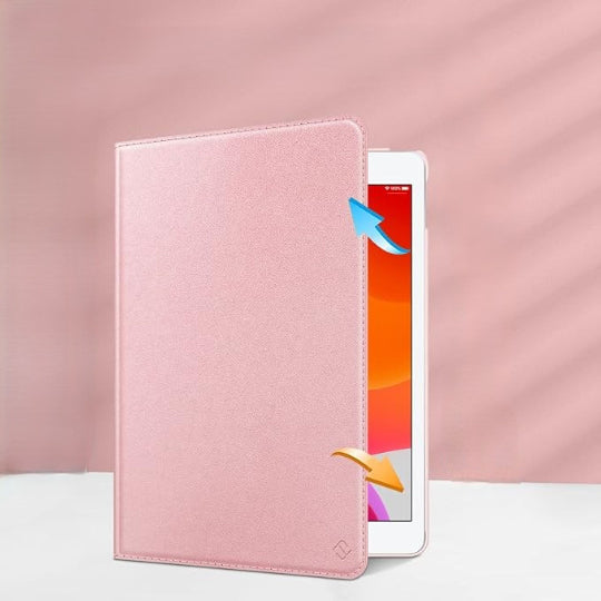 Smart Book Case 360° Rotation for iPad 10.2" 9th Gen, (2021) 8th Gen, (2020) 7th Gen, (2019) / iPad Air 3 (10.5") iPad Pro 10.5) 3th Gen, (Rose Gold)