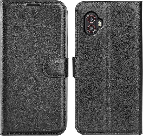 Cases Mobile Phone Book Cover Case For Sam-Galaxy Xcover 6 PRO 5G (Black)