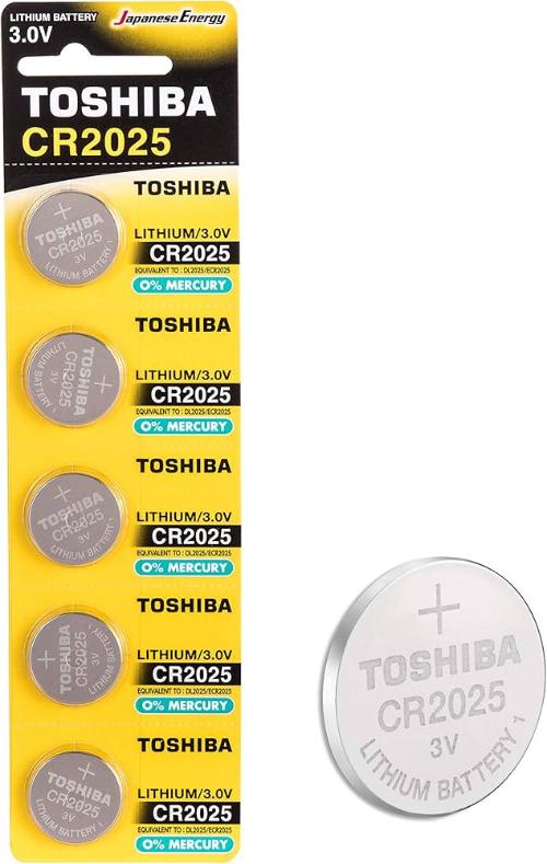 Toshiba CR2025 Battery 3V Lithium Coin Cell 5PCS