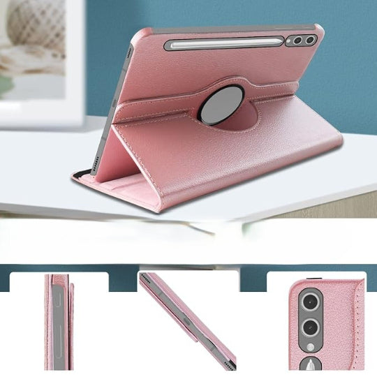 Smart Book Case 360° Rotating Cover For Samsung Galaxy Tab S11 Ultra 14.6" (Rose Gold)