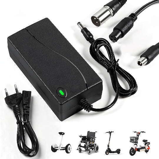 Electric Scooter Charger, kouvolsen cx-286 42v 2a (84w) lithium-ion battery charger for 36v electric scooters, and small electric mobility devices.