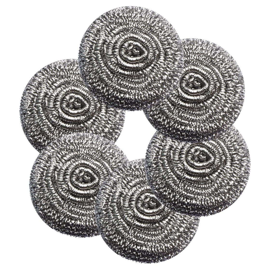 6Pcs Steel Wool Scrubbers - Flexible Scrubber